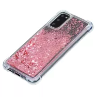 Pure Color Glitter Powder Quicksand TPU Case for Samsung Galaxy Note20/Note20 5G - Pink
