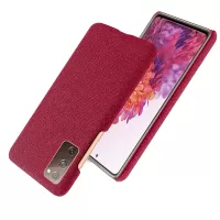 Cloth Texture Plastic Back Case for Samsung Galaxy S20 FE/S20 Fan Edition/S20 FE 5G/S20 Fan Edition 5G/S20 Lite - Red