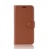Magnetic Leather Litchi Skin Case for Samsung Galaxy S20 FE/S20 Fan Edition/S20 FE 5G/S20 Fan Edition 5G/S20 Lite - Brown