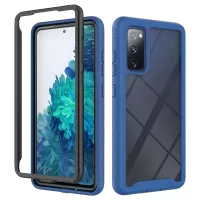 PC + TPU Case for Samsung Galaxy S20 FE/S20 Fan Edition/S20 FE 5G/S20 Fan Edition 5G/S20 Lite Shockproof Cover - Dark Blue