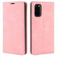Silky Touch Leather Shell Case for Samsung Galaxy S20 FE/S20 Fan Edition/S20 FE 5G/S20 Fan Edition 5G/S20 Lite - Pink