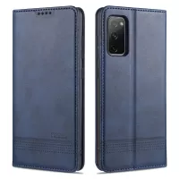 AZNS Auto-absorbed Leather Wallet Case for Samsung Galaxy S20 FE/S20 Fan Edition/S20 FE 5G/S20 Fan Edition 5G/S20 Lite - Blue