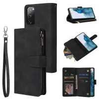 For Samsung Galaxy S20 FE/S20 Fan Edition/S20 FE 5G/S20 Fan Edition 5G/S20 Lite Cell Phone Cover Multiple Card Slots PU Leather Wallet Phone Covering Case - Black