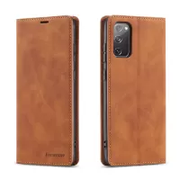 FORWENW Fantasy Series Skin Feeling Leather Case for Samsung Galaxy S20 FE 4G/FE 5G/S20 Lite - Brown