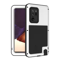 LOVE MEI Shockproof Dropproof Dustproof Metal Case for Samsung Galaxy Note20 Ultra/Note20 Ultra 5G [Without Glass] - White