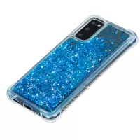 Pure Color Glitter Powder Quicksand TPU Case for Samsung Galaxy Note20/Note20 5G - Blue