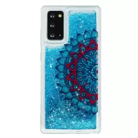 Glitter Powder Embossed Pattern Printing Quicksand TPU Case for Samsung Galaxy Note20/Note20 5G - Mandala Flower