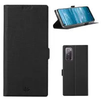 VILI K Series Wallet Stand Leather Cover for Samsung Galaxy S20 FE/S20 Fan Edition/S20 FE 5G/S20 Fan Edition 5G/S20 Lite - Black