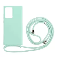 Soft TPU Case with Lanyard for Samsung Galaxy Note20 Ultra /Note20 Ultra 5G Shell - Light Green