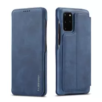 LC.IMEEKE Retro Style Leather Phone Case Cover with Card Holder for Samsung Galaxy S20 FE 4G/FE 5G/S20 Lite - Blue