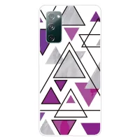 Triangle Marble Pattern Soft TPU Shockproof Phone Back Cover Case for Samsung Galaxy S20 FE/S20 FE 5G/S20 Lite - Style E