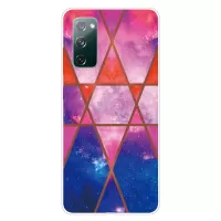 Soft TPU Shockproof Marble Pattern Phone Back Cover Case for Samsung Galaxy S20 FE/S20 FE 5G/S20 Lite - Style E