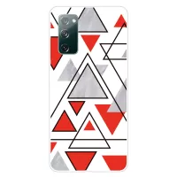 Triangle Marble Pattern Soft TPU Shockproof Phone Back Cover Case for Samsung Galaxy S20 FE/S20 FE 5G/S20 Lite - Style K