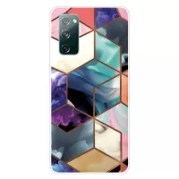 Soft TPU Shockproof Marble Pattern Phone Back Cover Case for Samsung Galaxy S20 FE/S20 FE 5G/S20 Lite - Style F