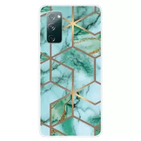 Soft TPU Shockproof Marble Pattern Phone Back Cover Case for Samsung Galaxy S20 FE/S20 FE 5G/S20 Lite - Style O