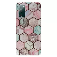 Soft TPU Shockproof Marble Pattern Phone Back Cover Case for Samsung Galaxy S20 FE/S20 Fan Edition/S20 FE 5G/S20 Fan Edition 5G/S20 Lite - Style B