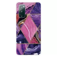 Soft TPU Shockproof Marble Pattern Phone Back Cover Case for Samsung Galaxy S20 FE/S20 FE 5G/S20 Lite - Style B