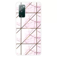 Soft TPU Shockproof Marble Pattern Phone Back Cover Case for Samsung Galaxy S20 FE/S20 FE 5G/S20 Lite - Style D