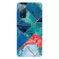 Soft TPU Shockproof Marble Pattern Phone Back Cover Case for Samsung Galaxy S20 FE/S20 FE 5G/S20 Lite - Style C
