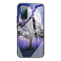 Pattern Printing Tempered Glass + TPU Case Cover for Samsung Galaxy S20 FE/S20 FE 5G/S20 Lite Phone Shell - Tree