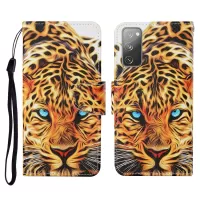 Pattern Printing Wallet Design Phone Cover PU Leather Stand Case with Strap for Samsung Galaxy S20 FE/S20 Fan Edition/S20 FE 5G/S20 Fan Edition 5G/S20 Lite - Leopard