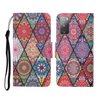 Pattern Printing Wallet Design Phone Cover PU Leather Stand Case with Strap for Samsung Galaxy S20 FE/S20 Fan Edition/S20 FE 5G/S20 Fan Edition 5G/S20 Lite - Mandala Pattern