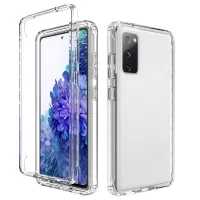 2-in-1 PC+TPU Gradient Color Design Well-Protected Phone Case for Samsung Galaxy S20 FE/S20 Fan Edition/S20 FE 5G/S20 Fan Edition 5G/S20 Lite - Transparent