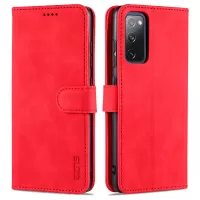 AZNS PU Leather Phone Cover Wallet Stand Case for Samsung Galaxy S20 FE/S20 Fan Edition/S20 FE 5G/S20 Fan Edition 5G/S20 Lite - Red