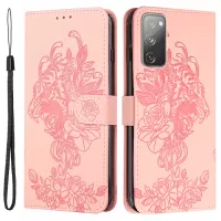 Wallet Stand Design Tiger Head Pattern Imprinting Leather Case for Samsung Galaxy S20 FE/S20 Fan Edition/S20 FE 5G/S20 Fan Edition 5G/S20 Lite - Pink
