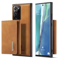 DG.MING M1 Series Kickstand Design PU Leather Coated TPU + PC Phone Case with Detachable Magnetic Wallet for Samsung Galaxy Note20 Ultra/Note20 Ultra 5G - Brown