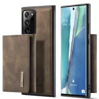 DG.MING M1 Series Kickstand Design PU Leather Coated TPU + PC Phone Case with Detachable Magnetic Wallet for Samsung Galaxy Note20 Ultra/Note20 Ultra 5G - Coffee