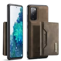 DG.MING M2 Series Magnetic Detachable Hybrid Case with Tri-Fold Wallet Kickstand Design for Samsung Galaxy S20 FE/S20 Fan Edition/S20 FE 5G/S20 Fan Edition 5G/S20 Lite - Coffee
