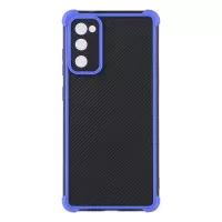 All-Inclusive Drop-Proof Dual-Color PVC + TPU Hybrid Phone Cover Case for Samsung Galaxy S20 FE/S20 Fan Edition/S20 FE 5G/S20 Fan Edition 5G/S20 Lite - Blue