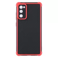 All-Inclusive Drop-Proof Dual-Color PVC + TPU Hybrid Phone Cover Case for Samsung Galaxy S20 FE/S20 Fan Edition/S20 FE 5G/S20 Fan Edition 5G/S20 Lite - Red