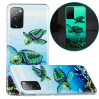 Luminous IMD TPU Phone Case Back Cover Shell for Samsung Galaxy S20 Lite/S20 FE 4G/5G/S20 Fan Edition - Sea Turtle
