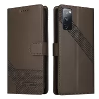 GQ.UTROBE 009 Series Multi-function Card Slot Phone Cover Leather Wallet Phone Case with Stand for Samsung Galaxy S20 FE/S20 Fan Edition/S20 FE 5G/S20 Lite - Brown
