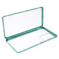 Double-sided Tempered Glass + Magnetic Adsorption Metal Frame Cover for Samsung Galaxy Note20 Ultra/Note20 Ultra 5G - Green