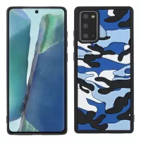 Shockproof Phone Case Stylish Rugged Camouflage Pattern Anti-fall TPU Phone Cover Case for Samsung Galaxy Note20 4G/5G - Blue