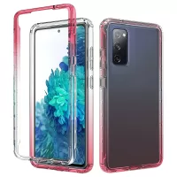 Gradient Color Clear TPU + PC Case for Samsung Galaxy S20 FE/S20 Fan Edition/S20 FE 5G/S20 Fan Edition 5G/S20 Lite - Red