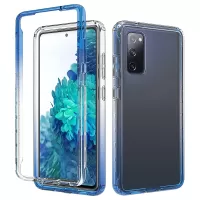 Gradient Color Clear TPU + PC Case for Samsung Galaxy S20 FE/S20 Fan Edition/S20 FE 5G/S20 Fan Edition 5G/S20 Lite - Blue