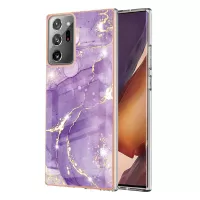 IMD Shockproof Flexible TPU Marble Pattern Cover Phone Case for Samsung Galaxy Note20 Ultra/Note20 Ultra 5G - Purple 002