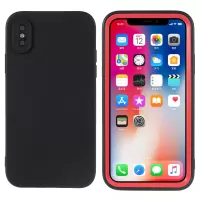 For iPhone XS Max 6.5 inch Dual-color Precise Cutout Anti-scratch Detachable 2-in-1 PC Front Frame+TPU Back Cover Phone Shell Case - Black