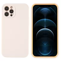 Precise Cutout PC Frame + TPU Back Case for iPhone 12 Pro 6.1 inch, Detachable 2-in-1 Anti-fall Phone Case - Beige