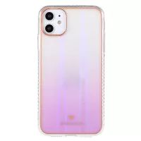 Electroplating Gradient Color Phone Cover for iPhone 11 6.1 inch, Aurora Effect Double-Sided IMD TPU Phone Shell - Purple