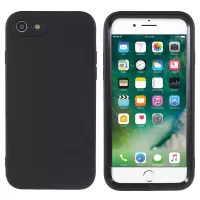 For iPhone 7 4.7 inch/8 4.7 inch/SE (2020)/SE (2022) Detachable 2-in-1 PC Frame + TPU Back Hybrid Cover Dual Color Phone Case - Black
