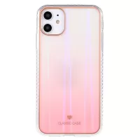 Electroplating Gradient Color Phone Cover for iPhone 11 6.1 inch, Aurora Effect Double-Sided IMD TPU Phone Shell - Pink