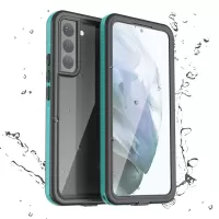 REDPEPPER A Series for Samsung Galaxy S22+ 5G IP68 Waterproof IP6X Dustproof Hybrid Phone Case Transparent Back [Support Fingerprint Unlock] - Green