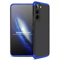GKK For Samsung Galaxy S22 5G Phone Case Anti-fingerprint Matte Detachable Hard PC Cell Phone Cover - Black / Blue