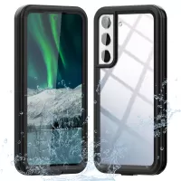 REDPEPPER A Series for Samsung Galaxy S22 5G [Support Fingerprint Unlock] Hybrid Phone Case Transparent Back IP68 Waterproof IP6X Dustproof - Black