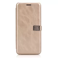 LENUO Crazy Horse PU Leather Case Cover with Card Slot for Samsung Galaxy S9 G960 - Gold